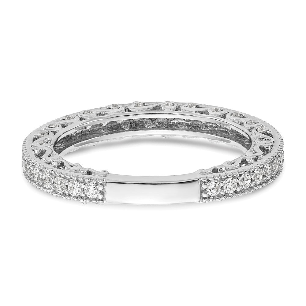14k White Gold 1/2 carat Diamond Complete Wedding Band