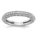 14k White Gold 1/2 carat Diamond Complete Wedding Band