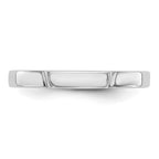 14K White Gold Contoured Wedding Band