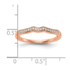 14k Rose Gold Diamond Wedding Band