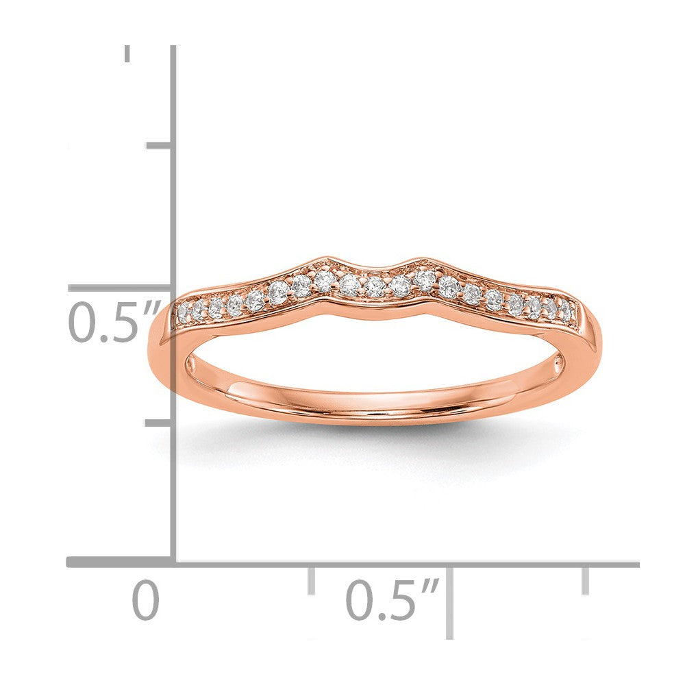 14k Rose Gold Diamond Wedding Band