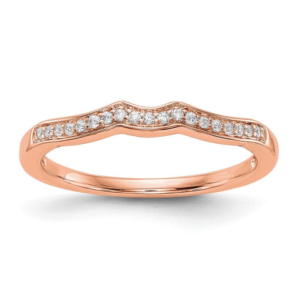 14k Rose Gold Diamond Wedding Band