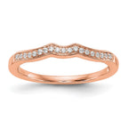14k Rose Gold Diamond Wedding Band