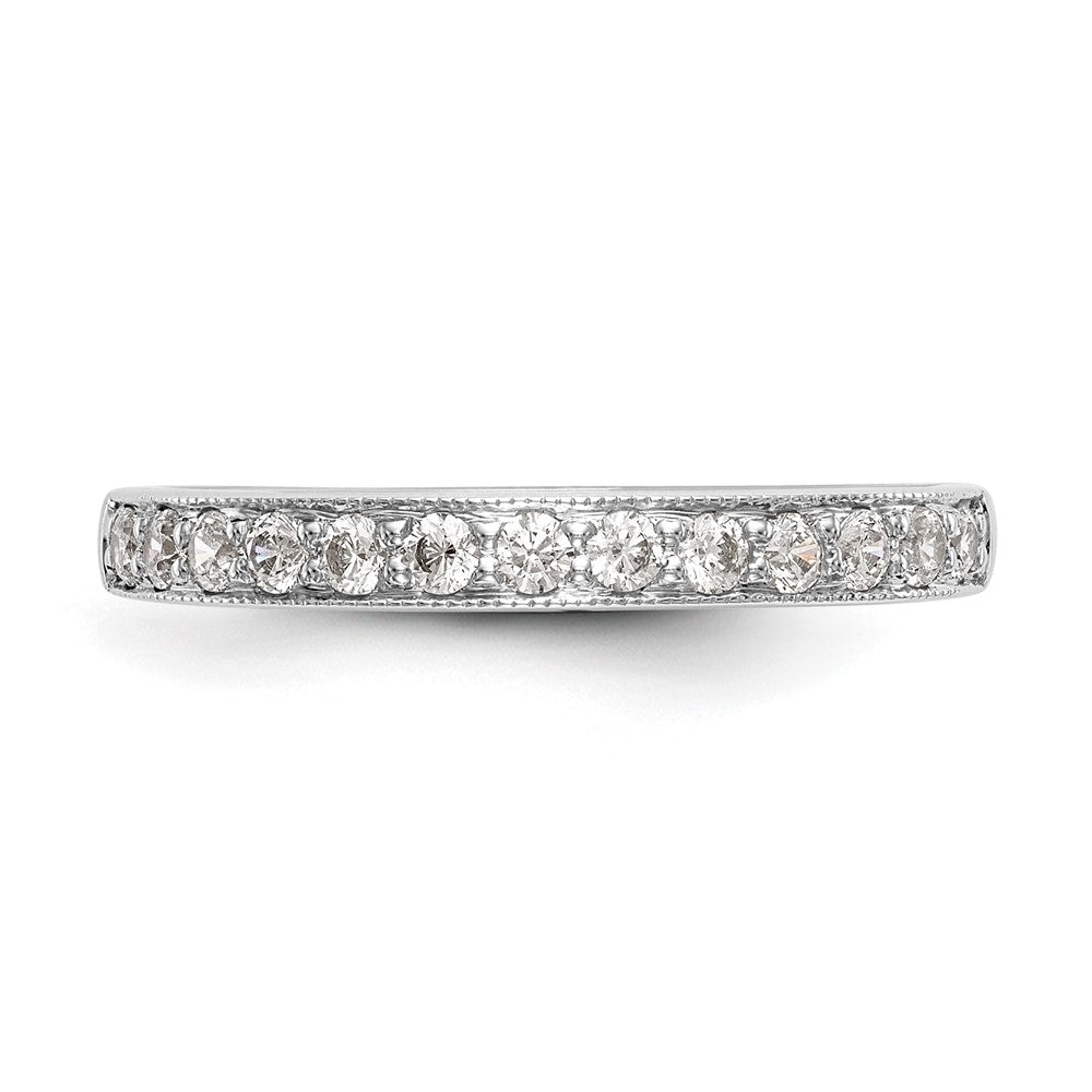 14k White Gold 1/3 carat Lab Grown Diamond VS/SI+ G+ Complete Wedding Band