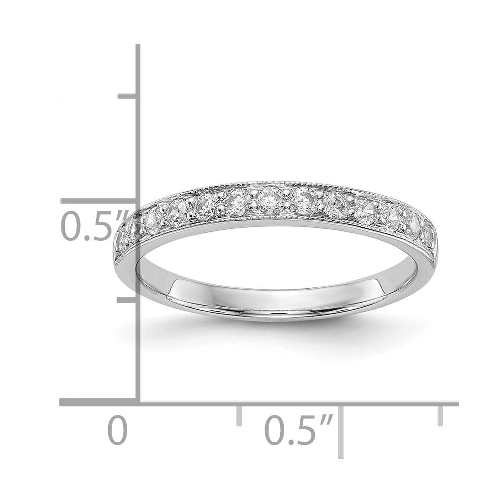 14k White Gold 1/3 carat Diamond Complete Wedding Band