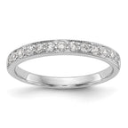 14k White Gold 1/3 carat Diamond Complete Wedding Band