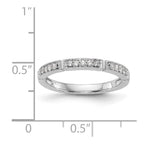 14k White Gold Diamond Wedding Band