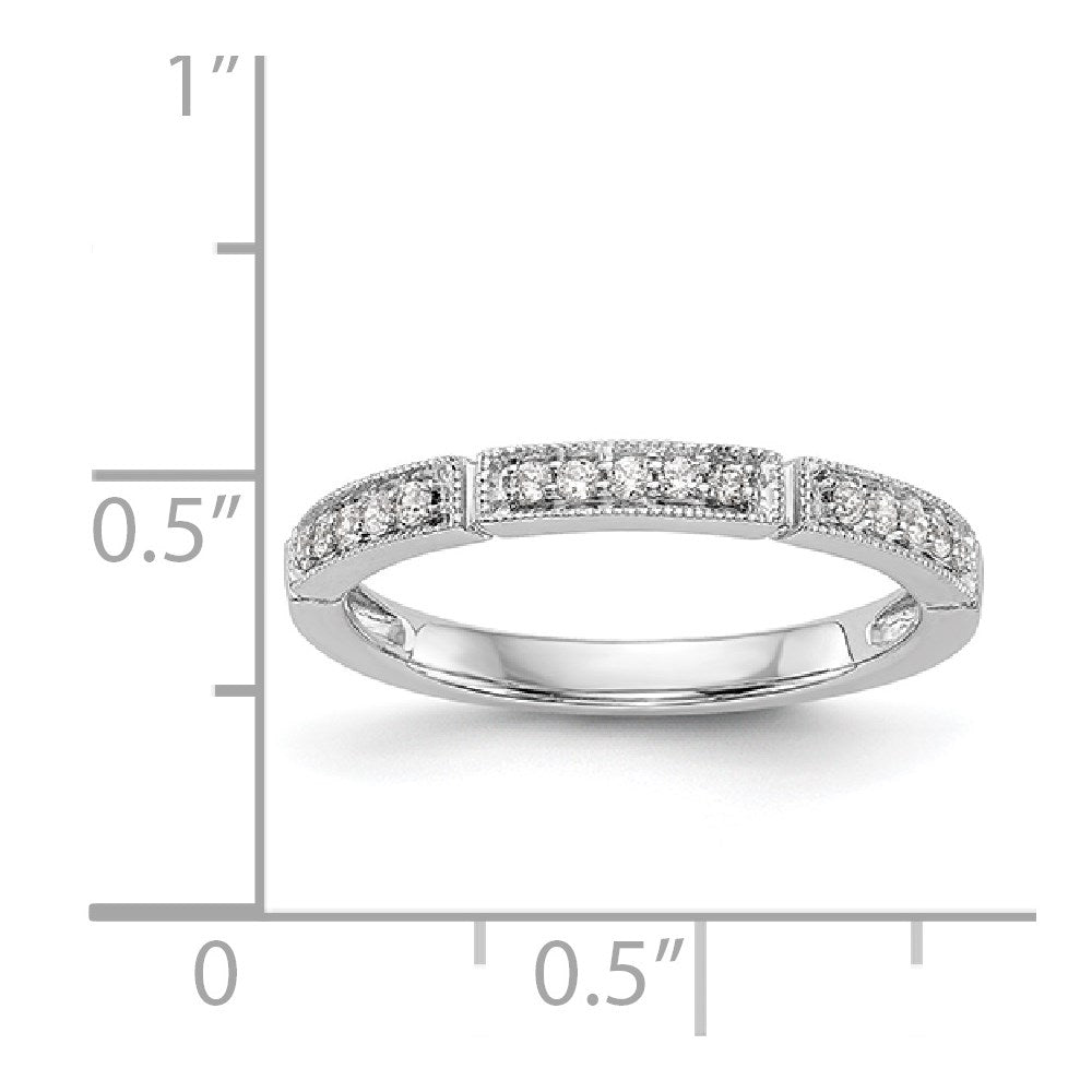 14k White Gold Diamond Wedding Band