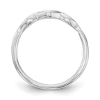14k White Gold .02 carat Diamond Complete Wedding Band