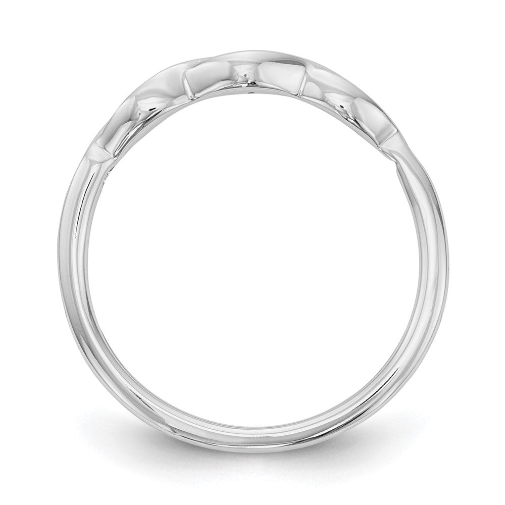 14k White Gold .02 carat Diamond Complete Wedding Band