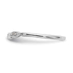 14k White Gold .02 carat Diamond Complete Wedding Band