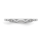 14k White Gold .02 carat Diamond Complete Wedding Band