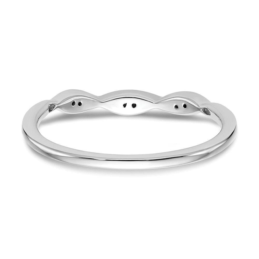 14k White Gold .02 carat Diamond Complete Wedding Band
