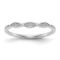 14k White Gold .02 carat Diamond Complete Wedding Band
