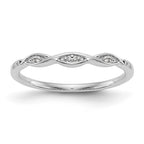 14k White Gold .02 carat Diamond Complete Wedding Band
