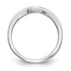 14k White Gold 1/15 carat Diamond Complete Wedding Band