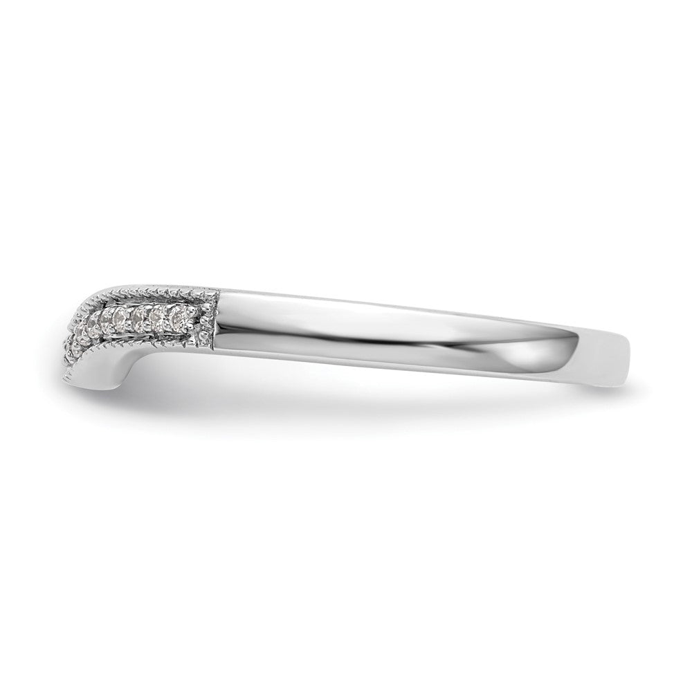 14k White Gold 1/15 carat Diamond Complete Wedding Band
