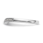 14k White Gold 1/15 carat Diamond Complete Wedding Band