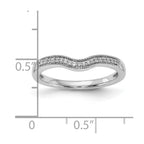 14k White Gold 1/15 carat Diamond Complete Wedding Band
