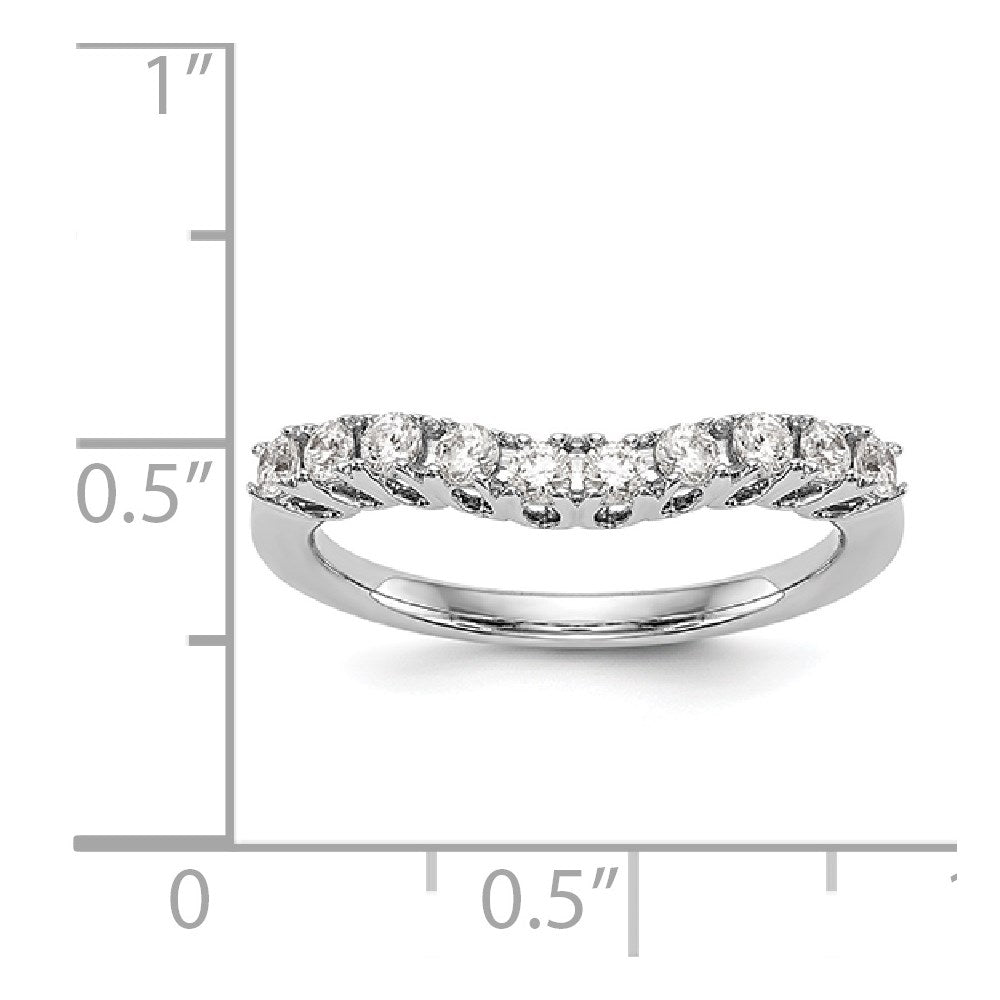 14k White Gold Diamond Wedding Band