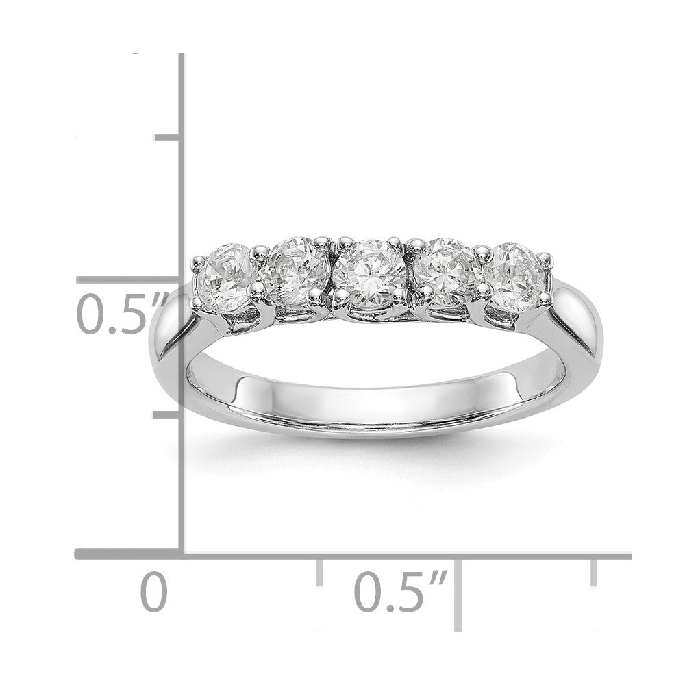 14k White Gold Diamond Wedding Band