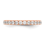 True Origin 14K Rose Gold 1/2 carat Lab Grown Diamond VS+ F+ Complete Wedding Band
