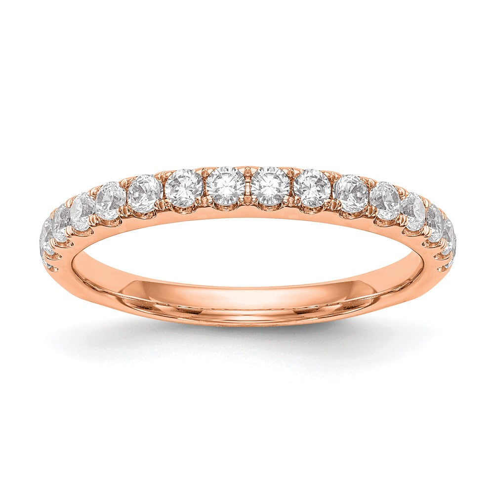 True Origin 14K Rose Gold 1/2 carat Lab Grown Diamond VS+ F+ Complete Wedding Band