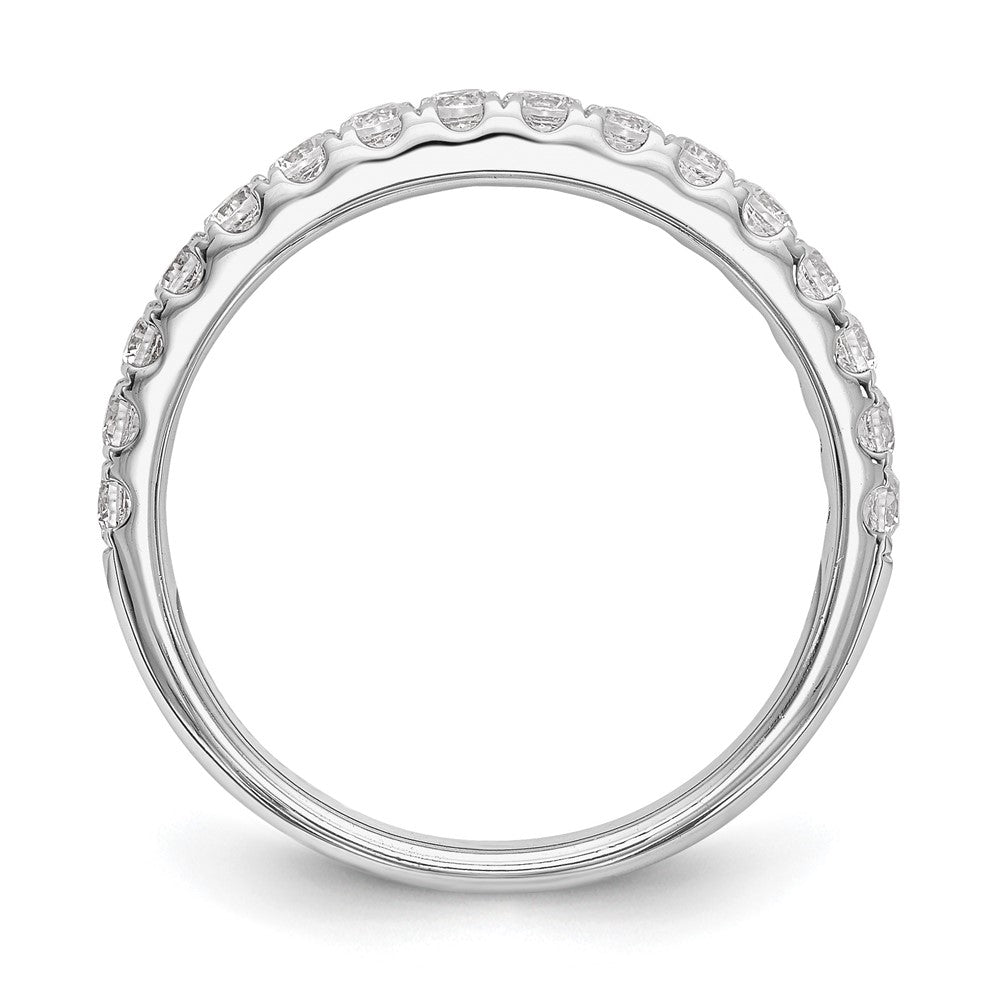 14k White Gold 1/2 carat Lab Grown Diamond VS/SI+ G+ Complete Wedding Band