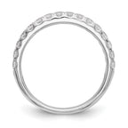 14k White Gold 1/2 carat Lab Grown Diamond VS/SI+ G+ Complete Wedding Band