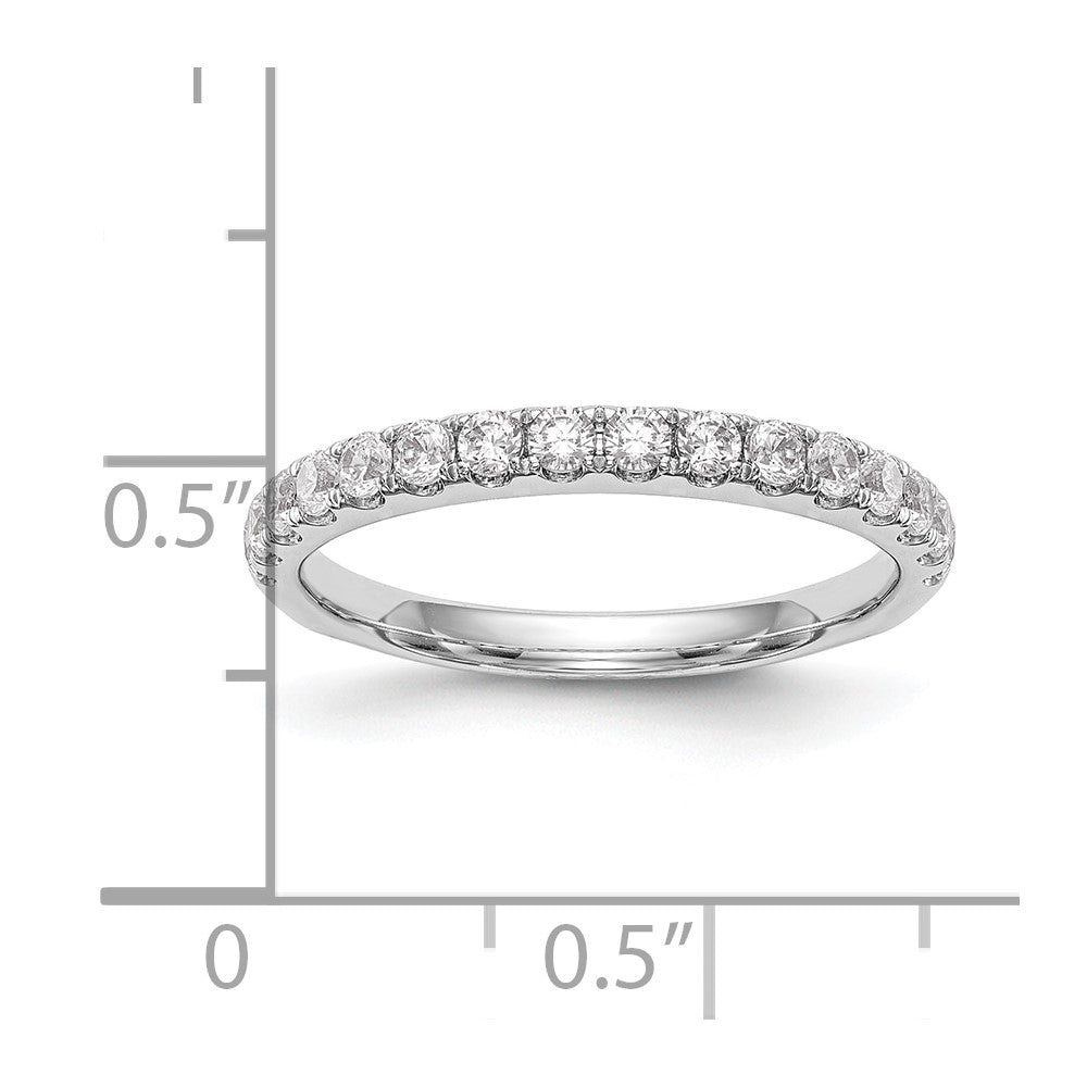 14k White Gold 1/2 carat Lab Grown Diamond VS/SI+ G+ Complete Wedding Band