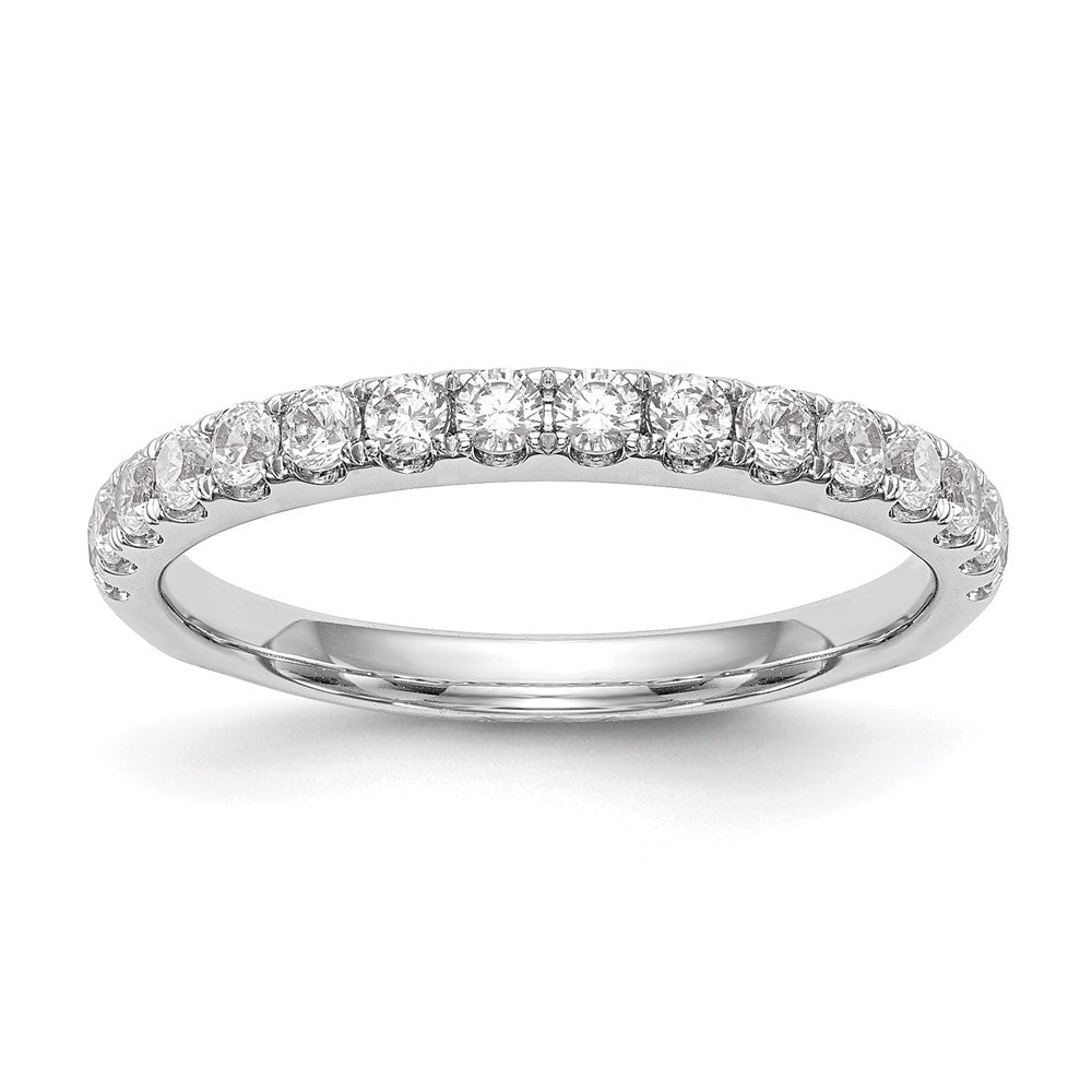 True Origin 14K White Gold 1/2 carat Lab Grown Diamond VS+ F+ Complete Wedding Band