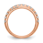 True Origin 14K Rose Gold 3/4 carat Lab Grown Diamond VS+ F+ Complete Wedding Band