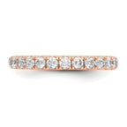 True Origin 14K Rose Gold 3/4 carat Lab Grown Diamond VS+ F+ Complete Wedding Band