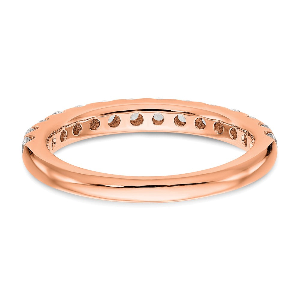 True Origin 14K Rose Gold 3/4 carat Lab Grown Diamond VS+ F+ Complete Wedding Band