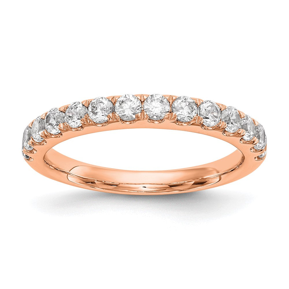 True Origin 14K Rose Gold 3/4 carat Lab Grown Diamond VS+ F+ Complete Wedding Band