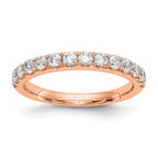 True Origin 14K Rose Gold 3/4 carat Lab Grown Diamond VS+ F+ Complete Wedding Band