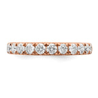 True Origin 14K Rose Gold 7/8 carat Lab Grown Diamond VS+ F+ Complete Wedding Band
