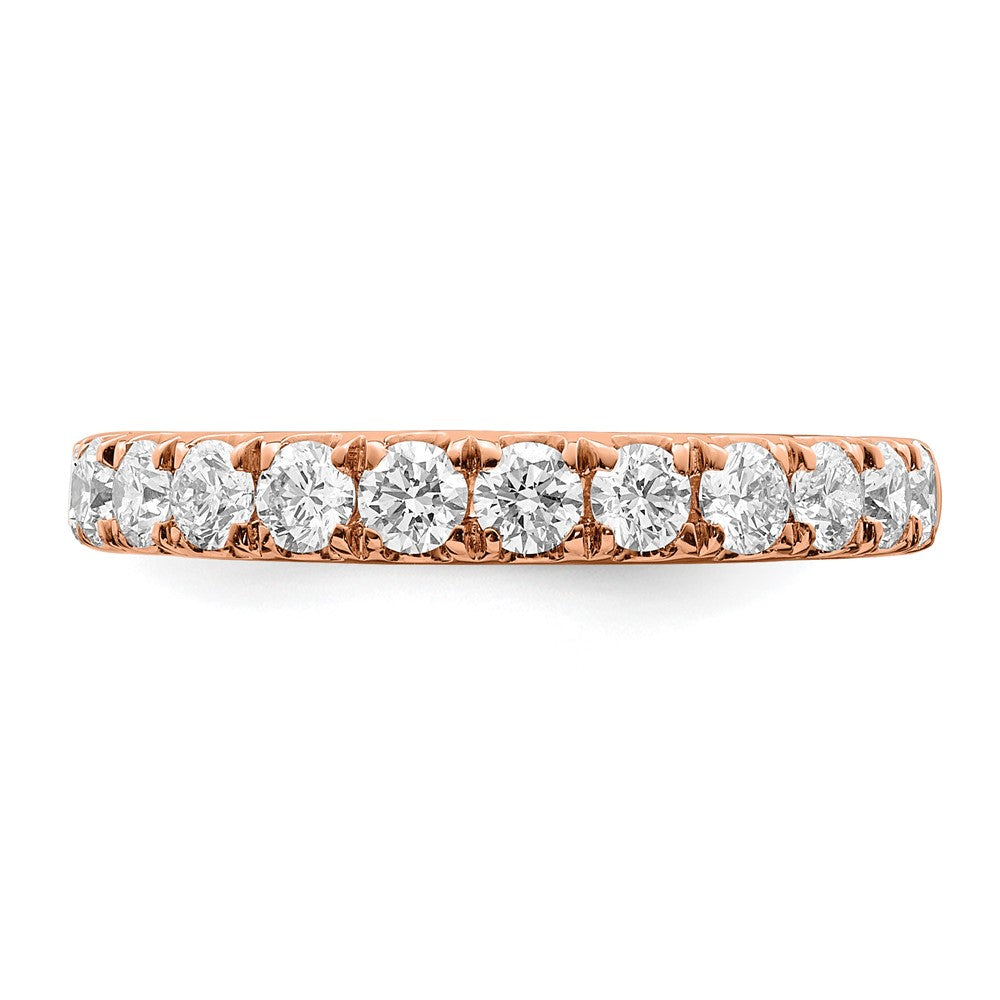 True Origin 14K Rose Gold 7/8 carat Lab Grown Diamond VS+ F+ Complete Wedding Band