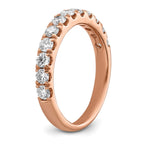 True Origin 14K Rose Gold 7/8 carat Lab Grown Diamond VS+ F+ Complete Wedding Band