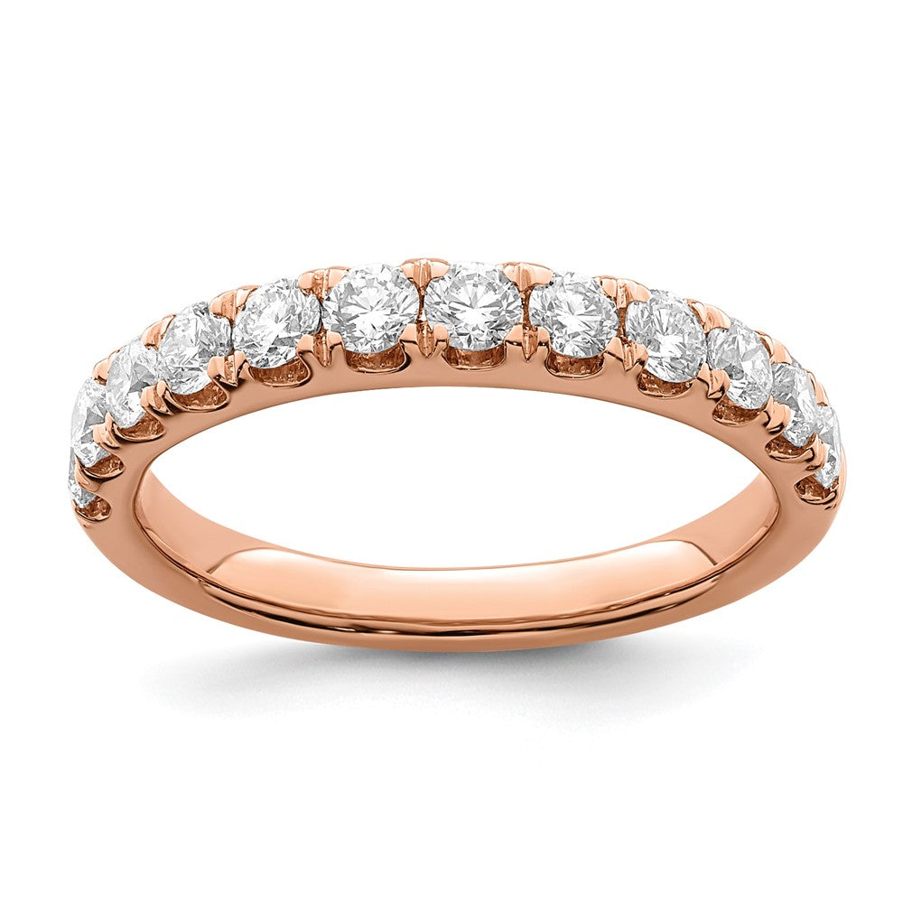 True Origin 14K Rose Gold 7/8 carat Lab Grown Diamond VS+ F+ Complete Wedding Band