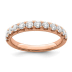 True Origin 14K Rose Gold 7/8 carat Lab Grown Diamond VS+ F+ Complete Wedding Band