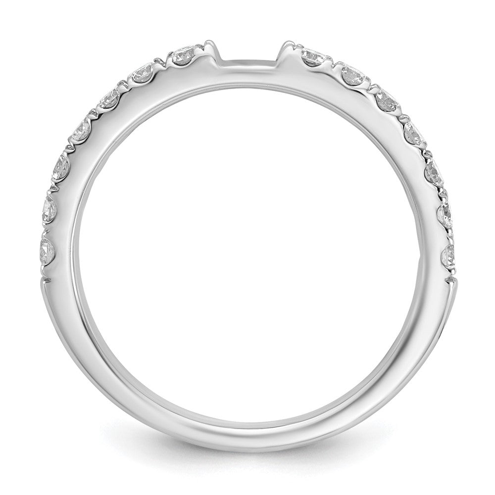14k White Gold 1/2 carat Lab Grown Diamond VS/SI+ G+ Semi Mount Peg Set Engagement Ring