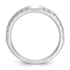 14k White Gold 1/2 carat Lab Grown Diamond VS/SI+ G+ Semi Mount Peg Set Engagement Ring