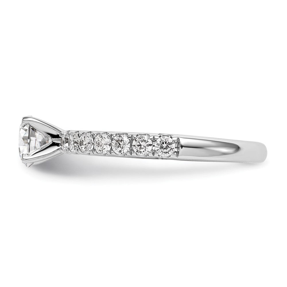 14k White Gold 1/2 carat Lab Grown Diamond VS/SI+ G+ Semi Mount Peg Set Engagement Ring