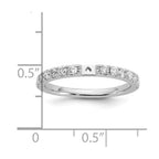 14k White Gold 1/2 carat Lab Grown Diamond VS/SI+ G+ Semi Mount Peg Set Engagement Ring