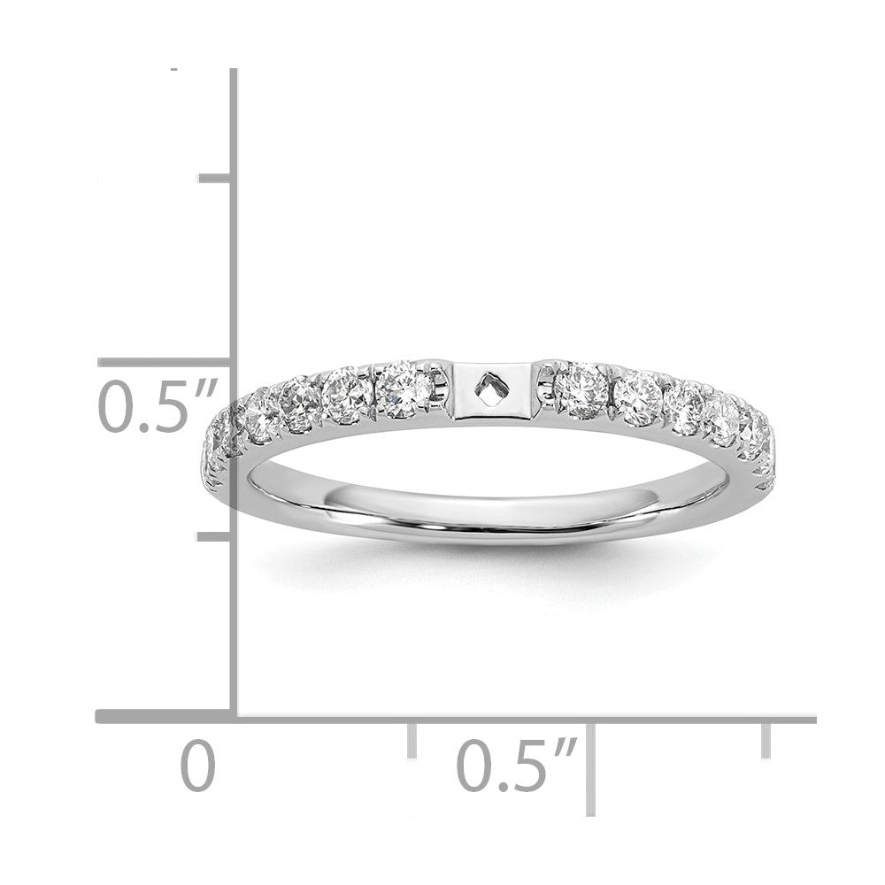 14k White Gold 1/2 carat Lab Grown Diamond VS/SI+ G+ Semi Mount Peg Set Engagement Ring