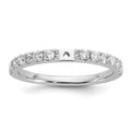 14k White Gold 1/2 carat Lab Grown Diamond VS/SI+ G+ Semi Mount Peg Set Engagement Ring