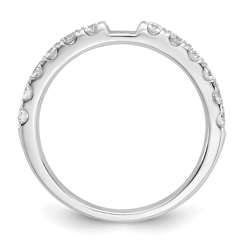 14k White Gold 5/8 carat Lab Grown Diamond VS/SI+ G+ Semi Mount Peg Set Engagement Ring