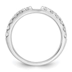 14k White Gold 5/8 carat Lab Grown Diamond VS/SI+ G+ Semi Mount Peg Set Engagement Ring