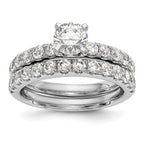 14k White Gold 5/8 carat Lab Grown Diamond VS/SI+ G+ Semi Mount Peg Set Engagement Ring